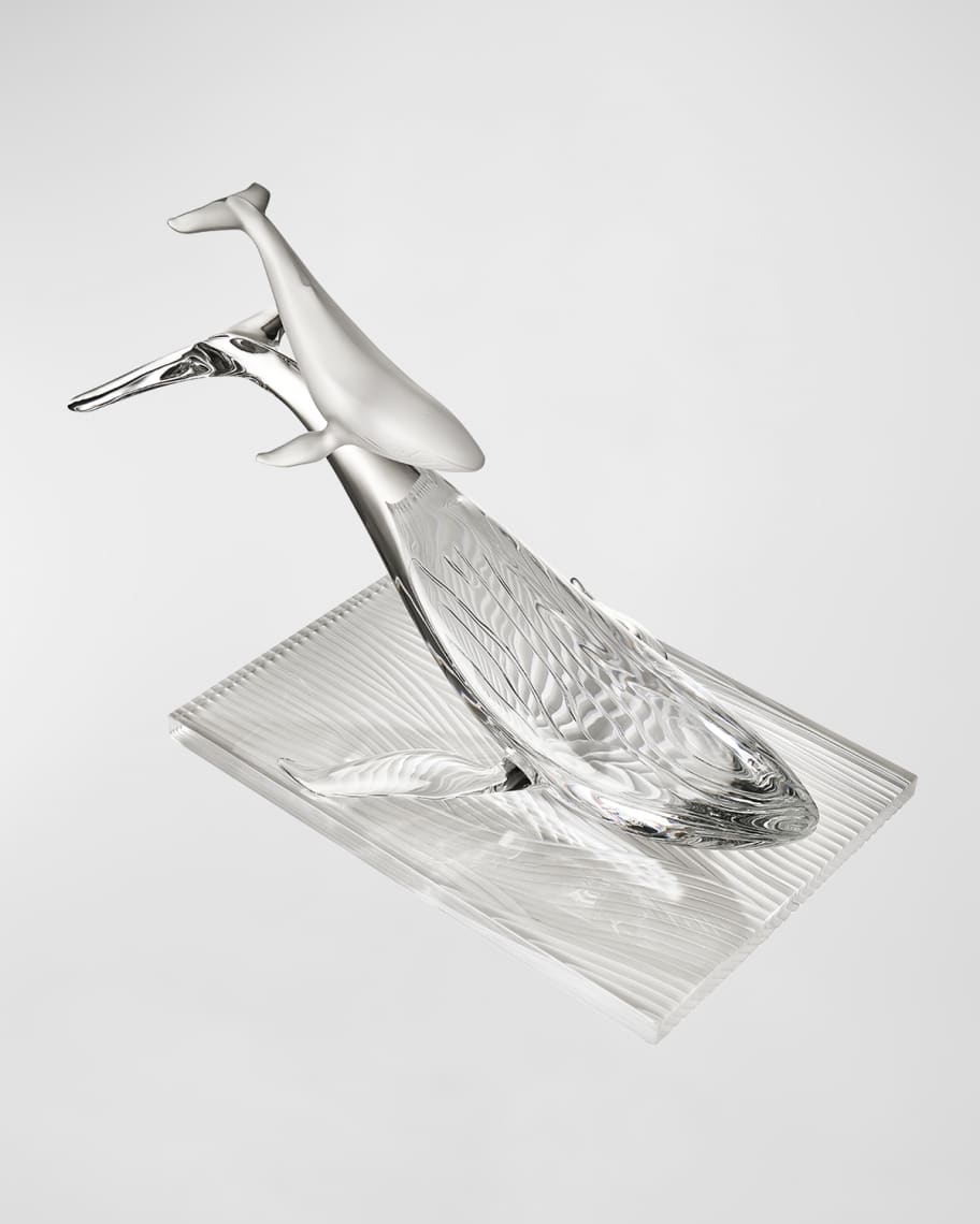 Image 1 of 2: Ocean Giants Crystal Sculpture, 8.3"