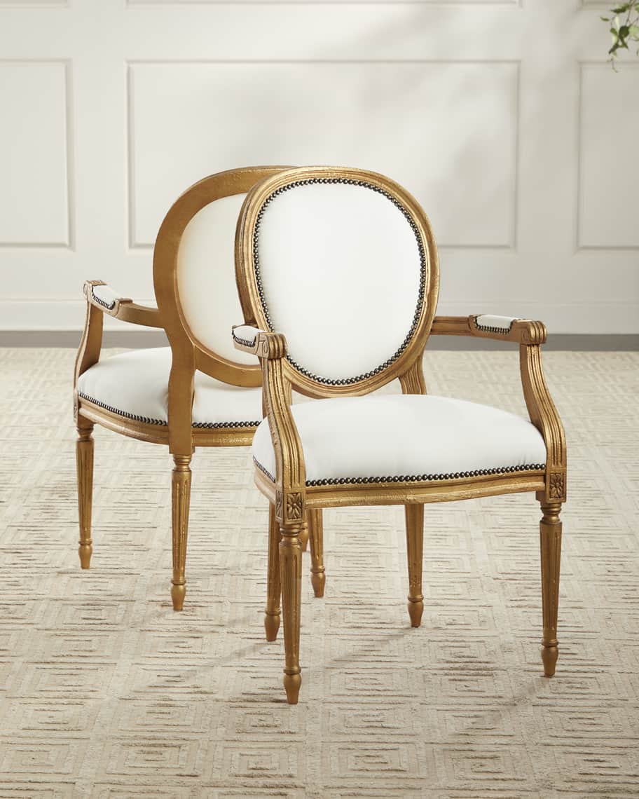 Old Hickory Tannery Serena Arm Chairs, Set of Horchow