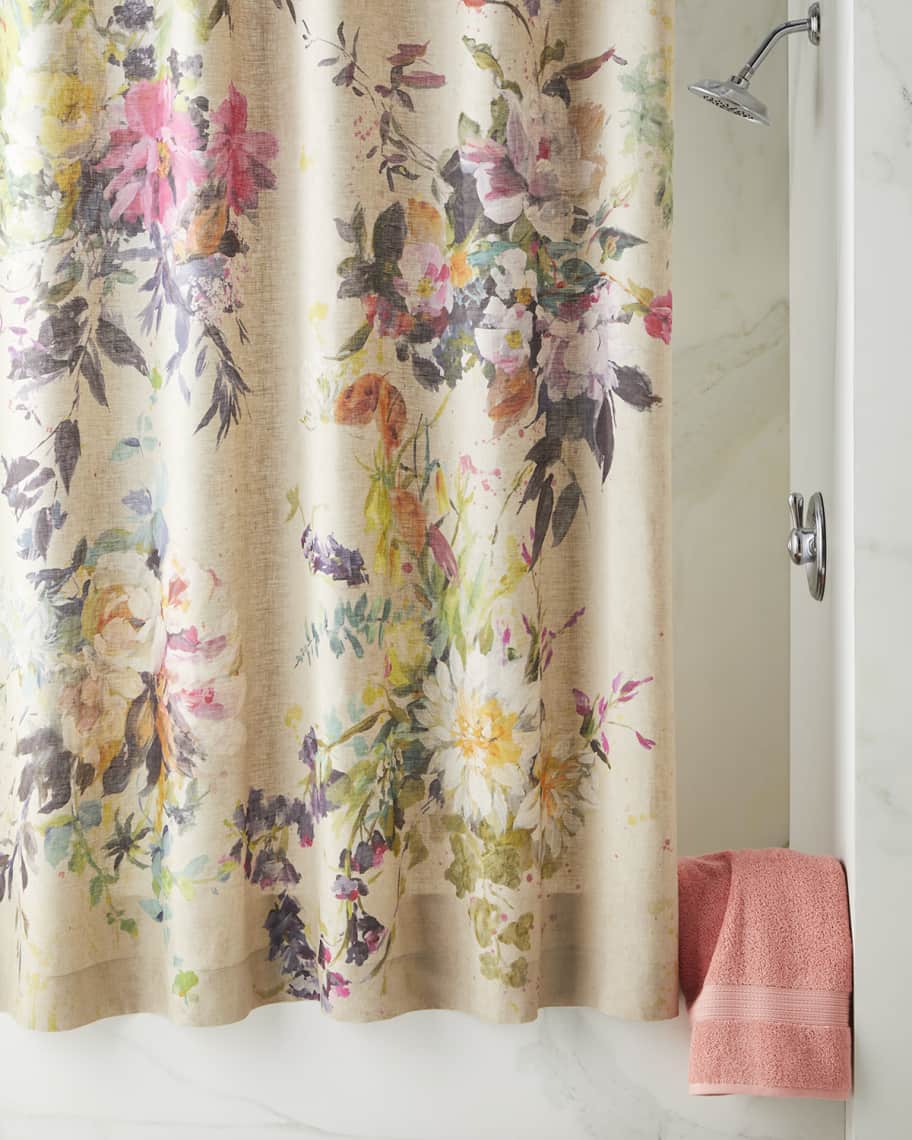 Image 1 of 1: Aubriet Fuchsia Shower Curtain 