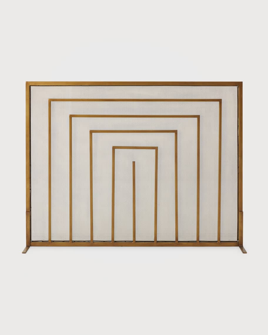 Image 2 of 2: Dark Golden Niki Fireplace Screen 