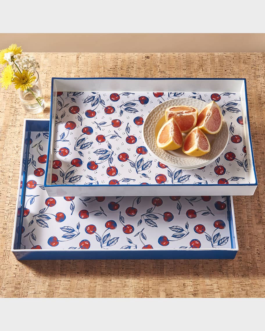 Image 1 of 5: Bing Cherries Trays, Set of 2 