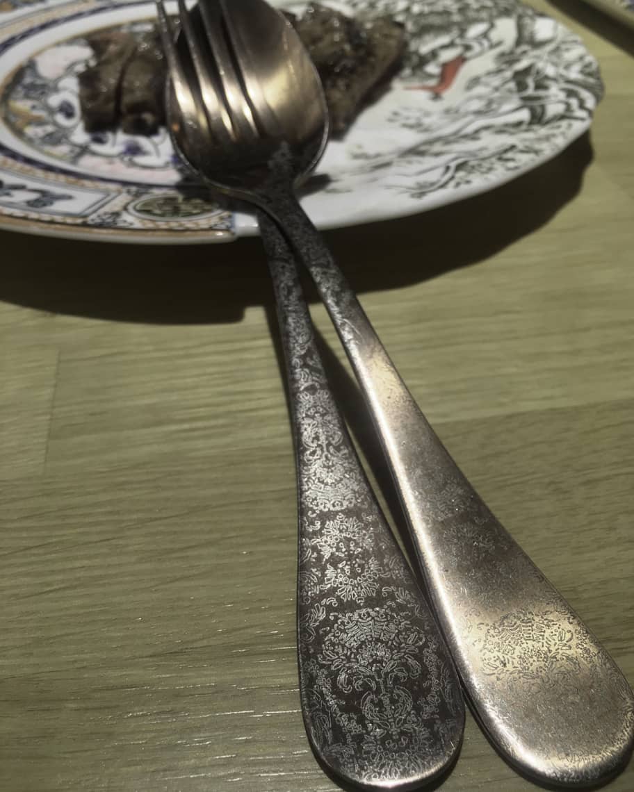 Image 2 of 2: Brescia Ice Champagne 20-Piece Flatware Set 