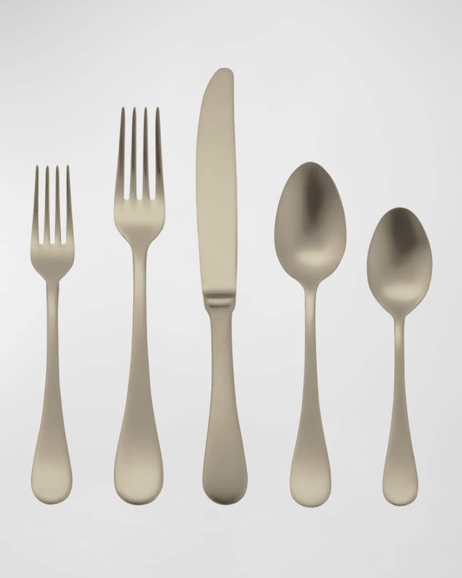Image 1 of 2: Brescia Ice Champagne 20-Piece Flatware Set 