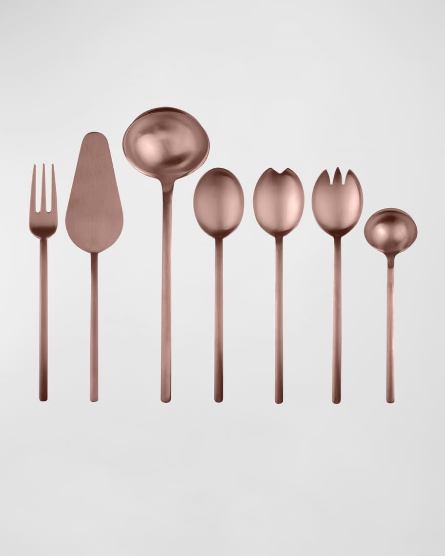 Image 1 of 2: Due 7-Piece Flatware Set - Ice Bronze