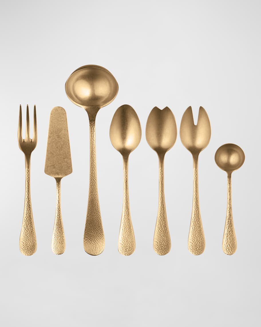 Image 1 of 2: Epoque Pewter Oro 7-Piece Serving Set 
