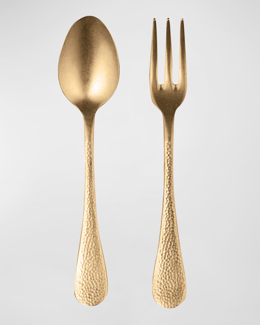Image 1 of 2: Epoque Pewter Oro Serving Set 