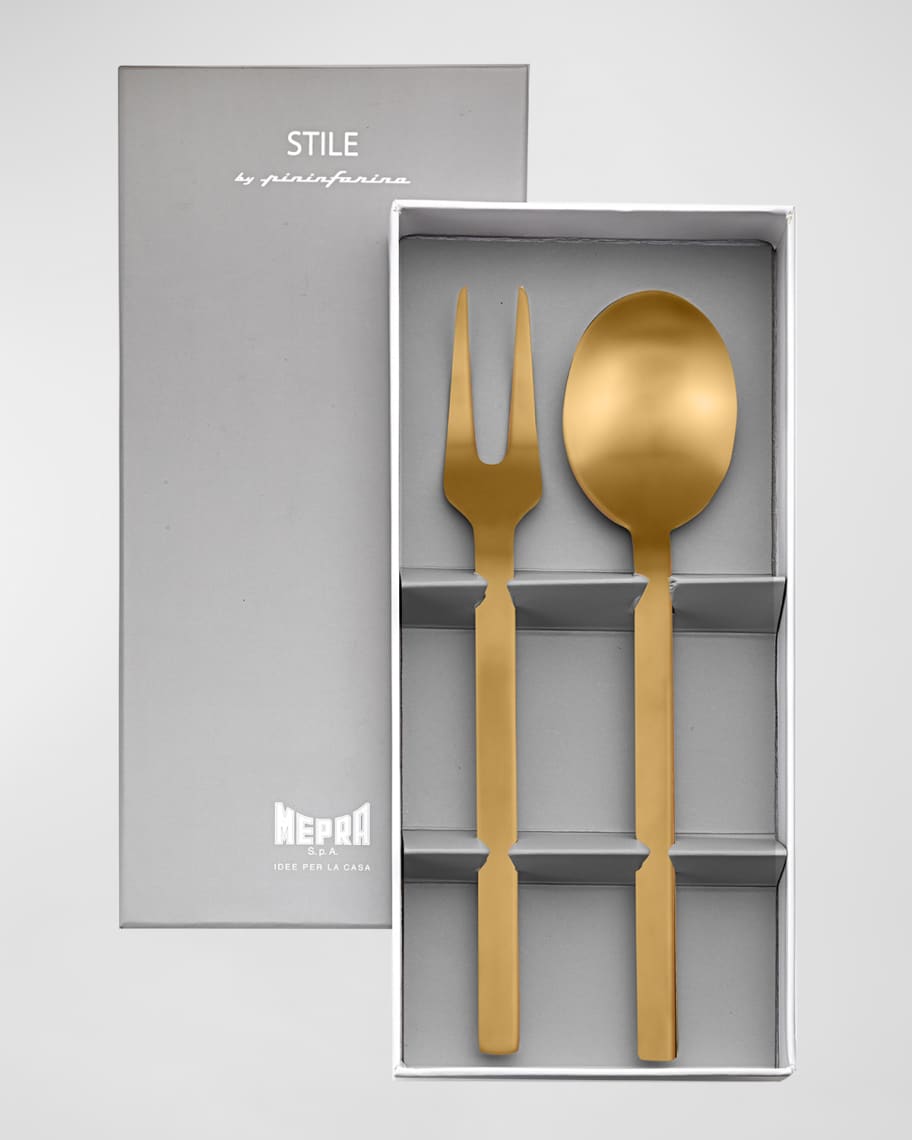 Image 1 of 2: Stile Oro Ice 2-Piece Serving Set 
