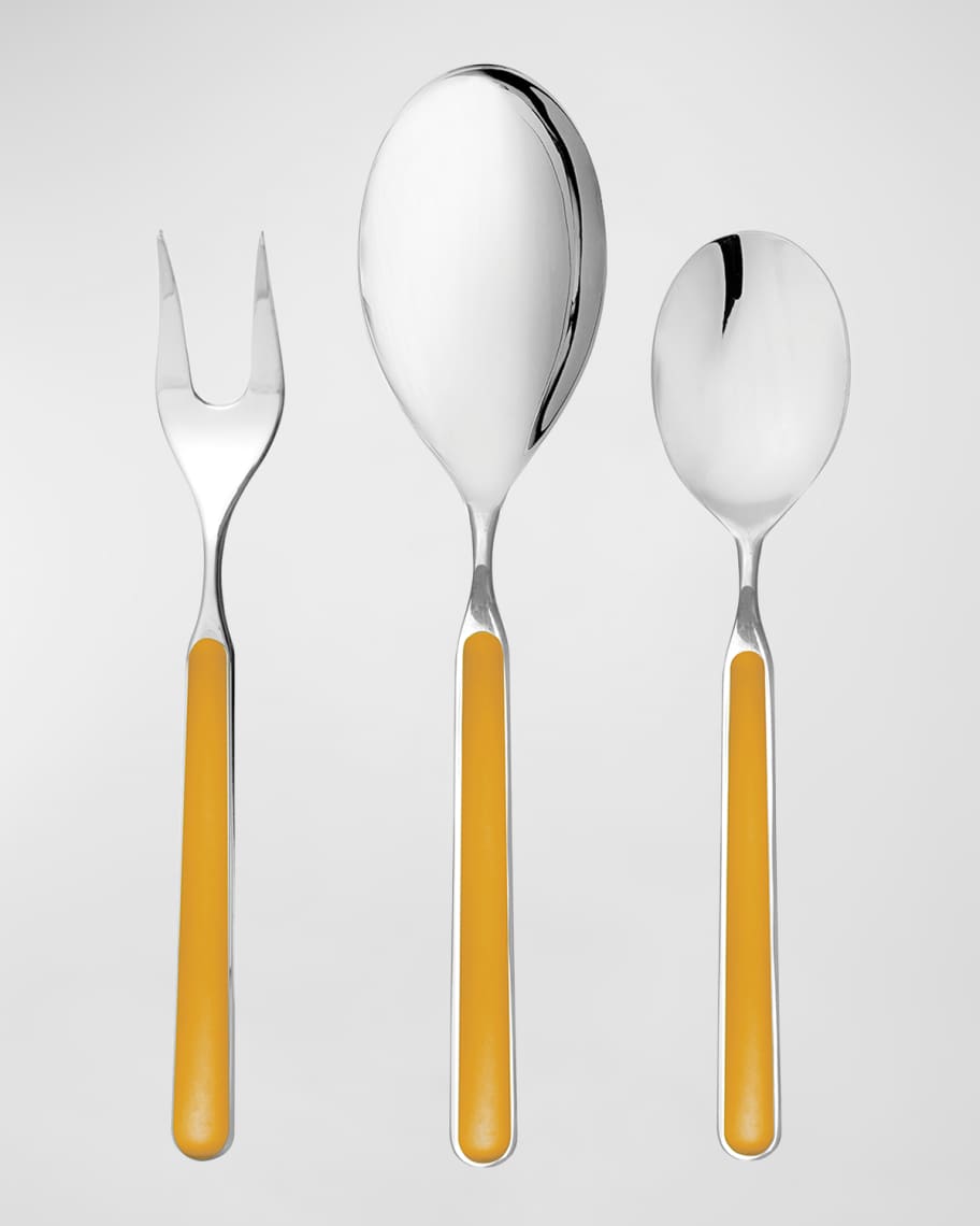 Image 1 of 2: Fantasia Mustard 3-Piece Serving Set