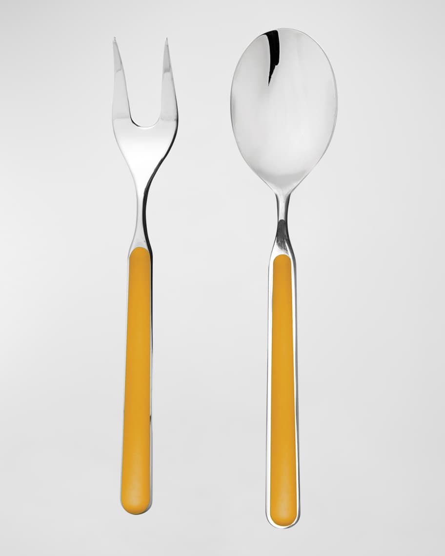 Image 1 of 2: Fantasia Mustard 2-Piece Serving Set 