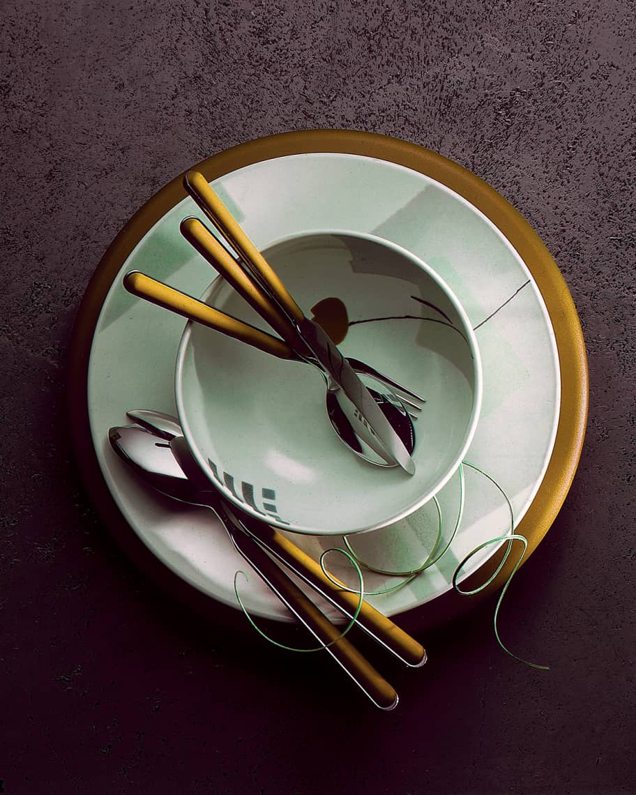 Image 2 of 2: Fantasia Mustard 2-Piece Salad Serving Set 