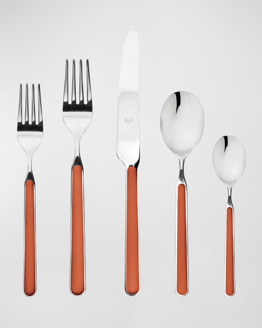 Image 1 of 2: Fantasia Rust 5-Piece Flatware Set 