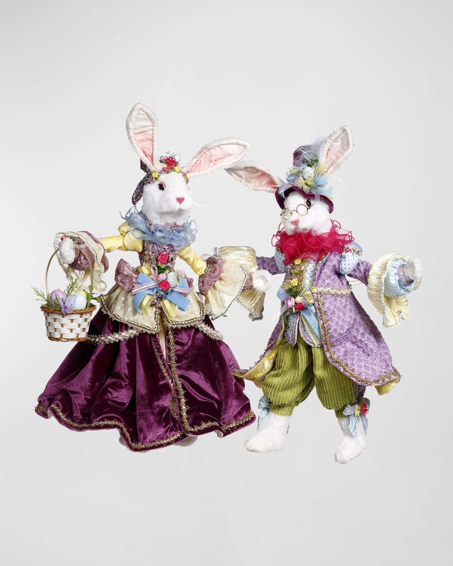 Image 1 of 1: Mr. and Mrs. Cotton Tail Rabbit, Medium, Set of 2 - 23-26"