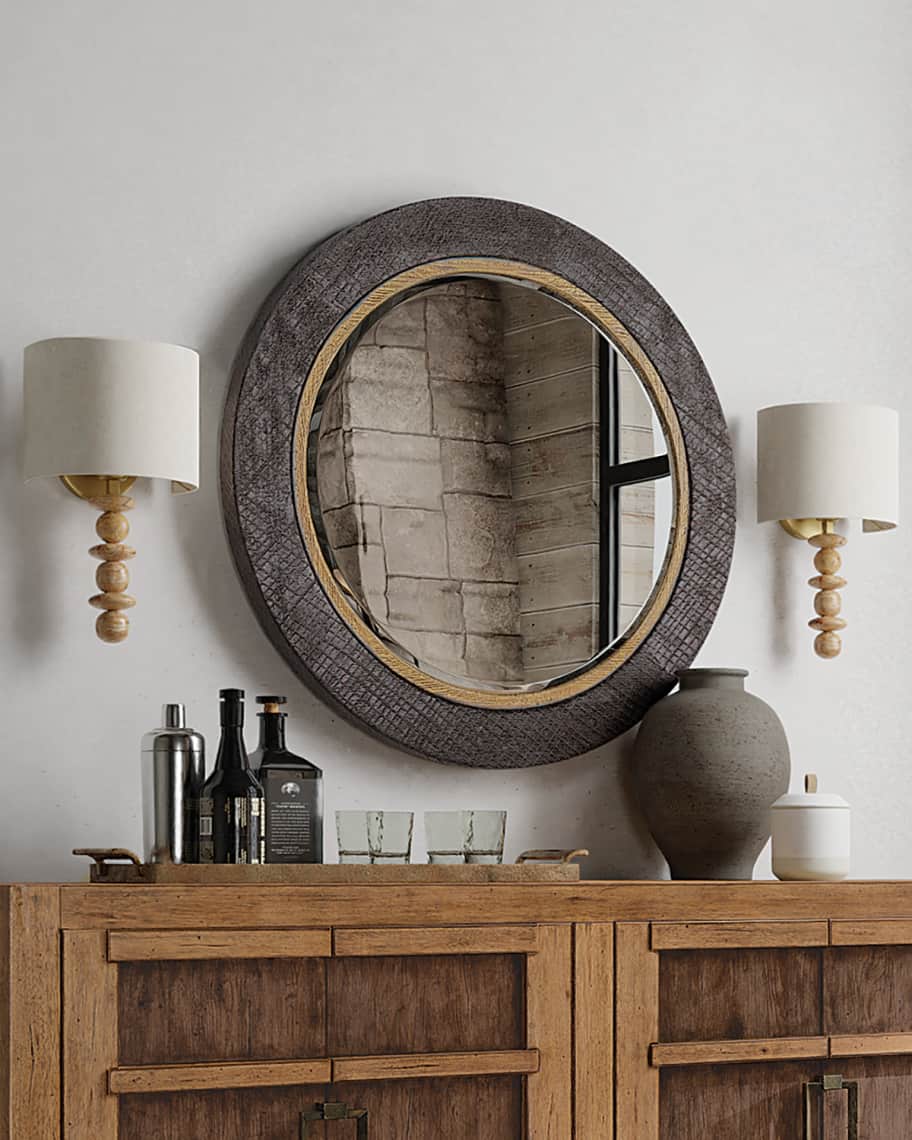 Image 2 of 2: Big Sky Round Mirror 