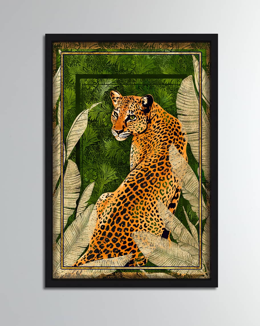 The Oliver Gal Artist Co. Emerald Jungle Cat Giclee Art Print