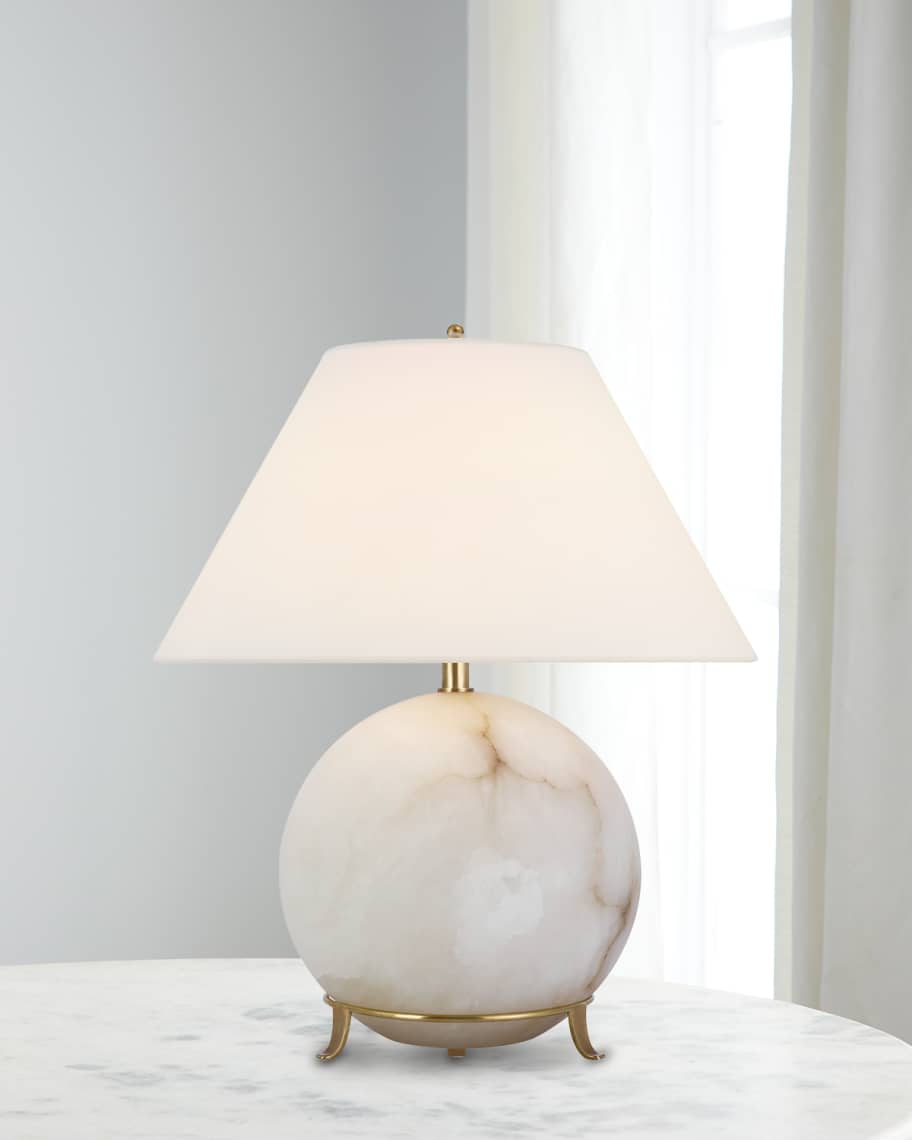 Visual Comfort Stacked Brass Ball Table Lamp