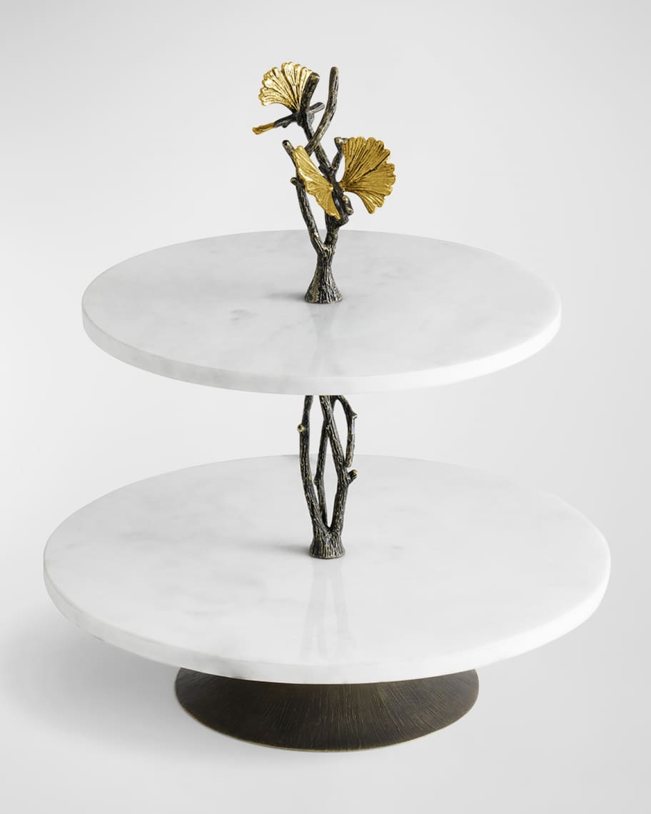 Image 3 of 5: Butterfly Ginkgo Etagere Under counter