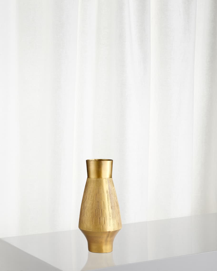 Image 1 of 1: Aria Golden Vase 
