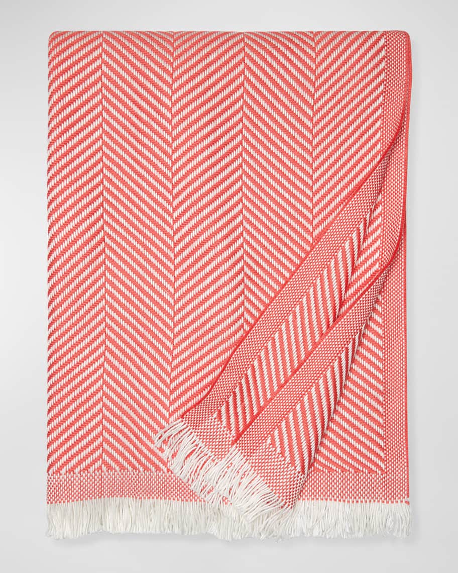 Image 1 of 1: Costa Herringbone-Weave Throw
