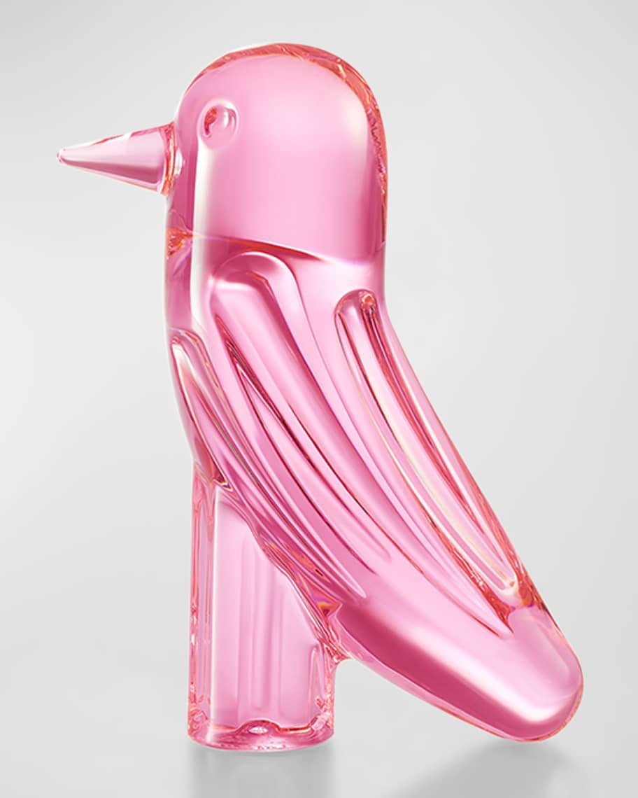 Baccarat Faunacrystopolis Blush Pink Bird | Horchow