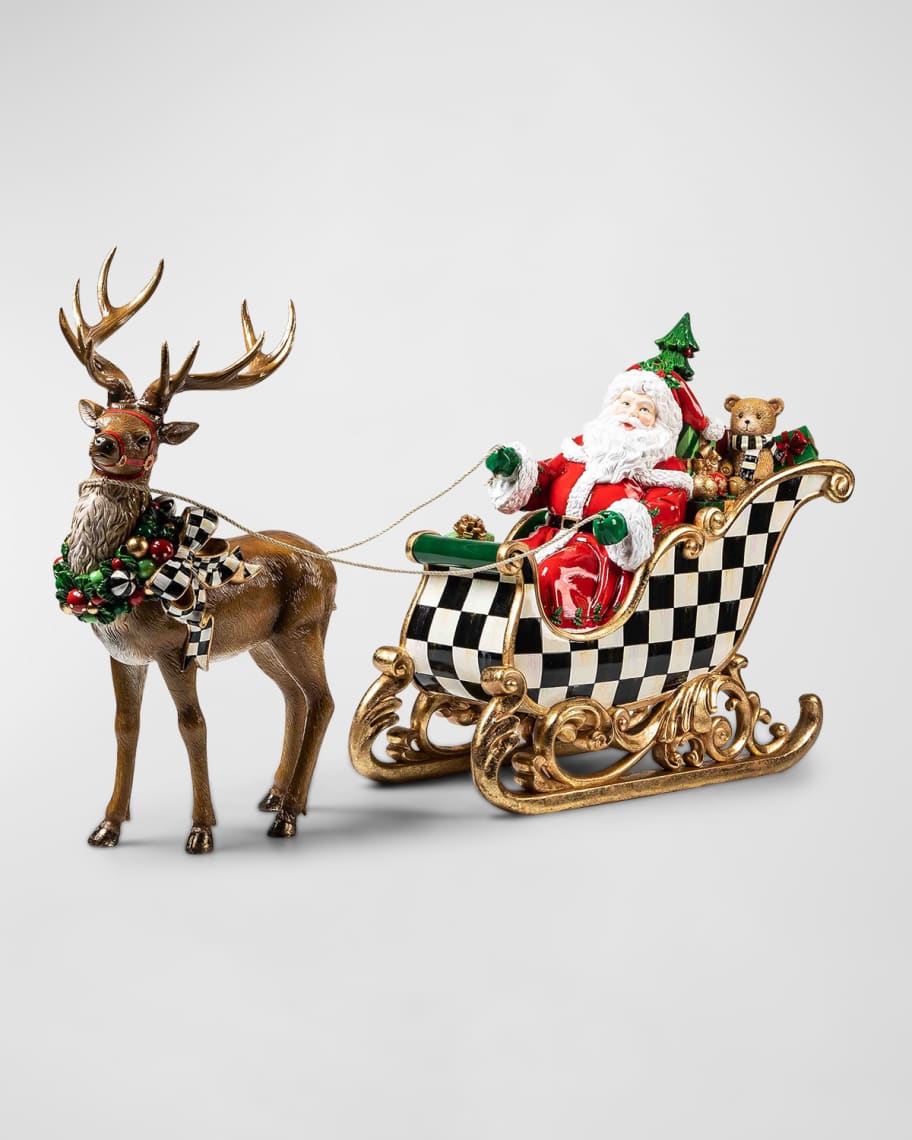 MacKenzie-Childs Night Before Christmas Santa Sleigh | Horchow