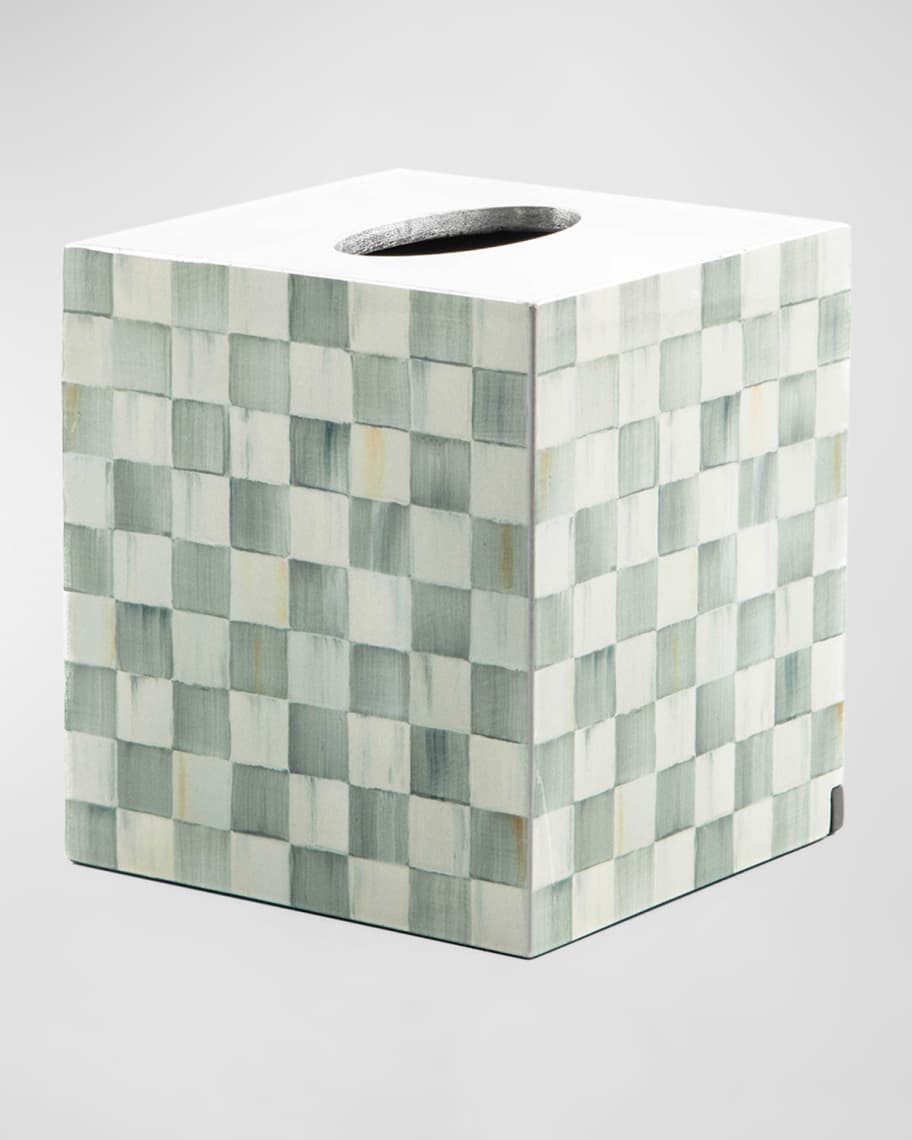 Image 2 of 3: Sterling Check Lacquer Boutique Tissue Cover
