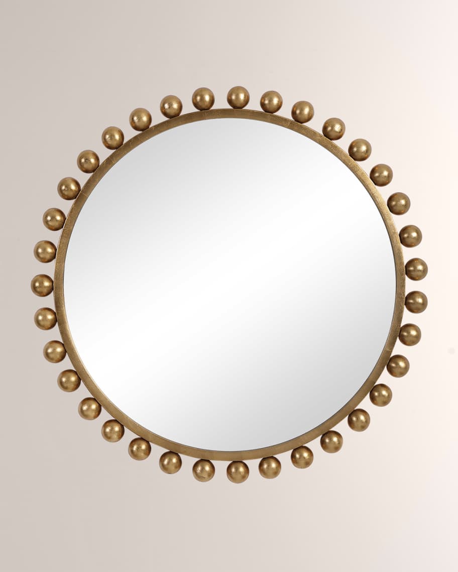 柔らかな質感の Round Cyra Mirror Horchow | 小物