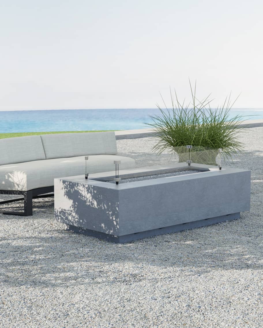 Image 2 of 2: Gravestone Rectangular Fire Table 