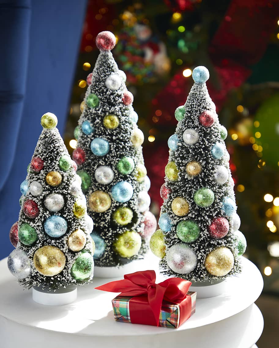 Bethany Lowe Merry & Bright Bottle Brush Trees Horchow