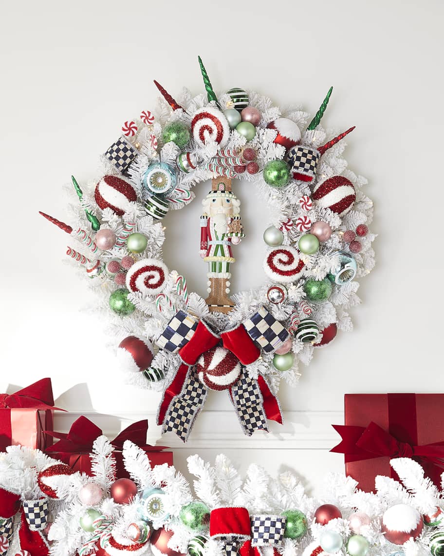 入荷nowオンラインストア MacKenzie-Childs Holiday Sweets Illuminated Wreath | Horchow クリスマス
