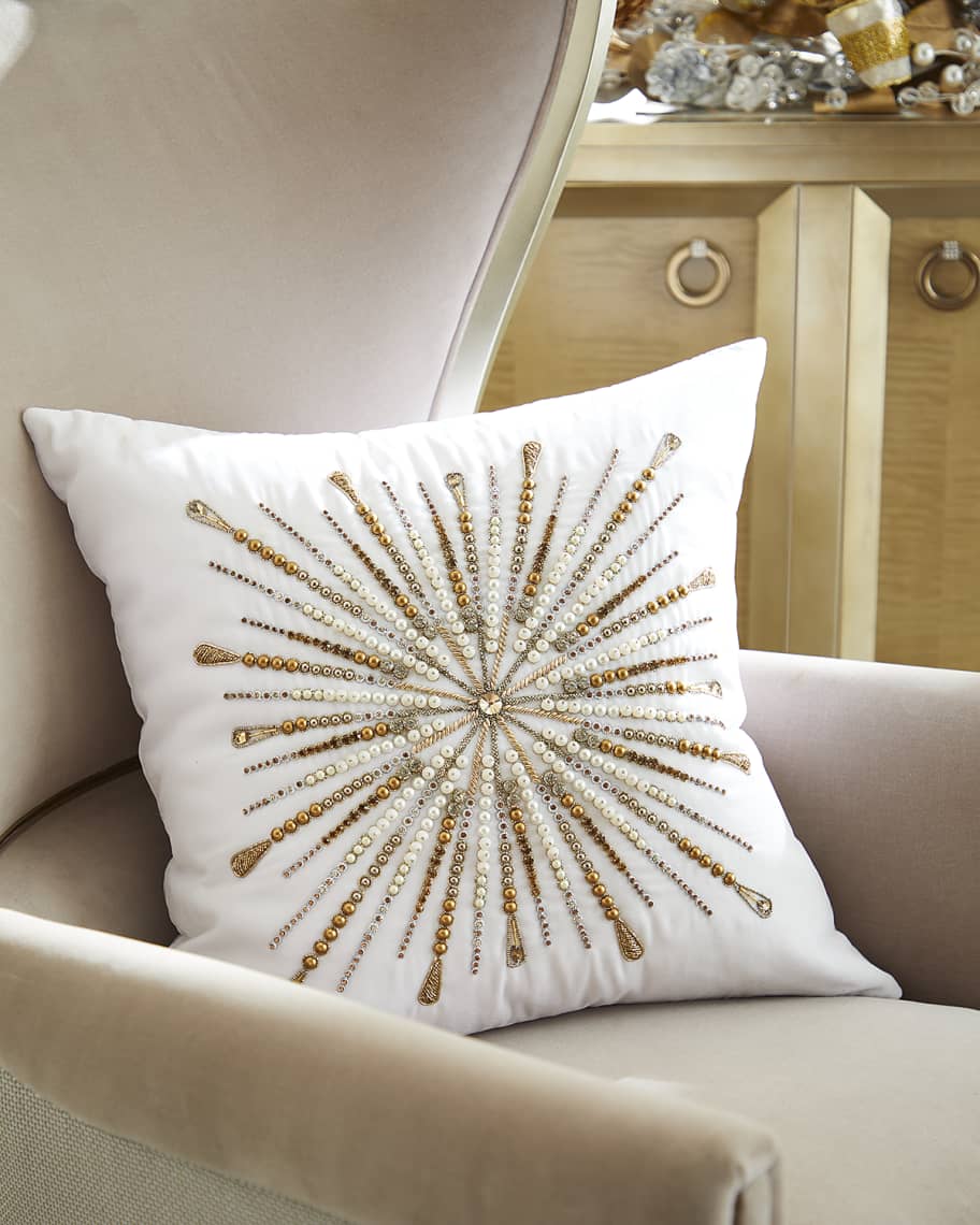 Gold christmas pillow sales