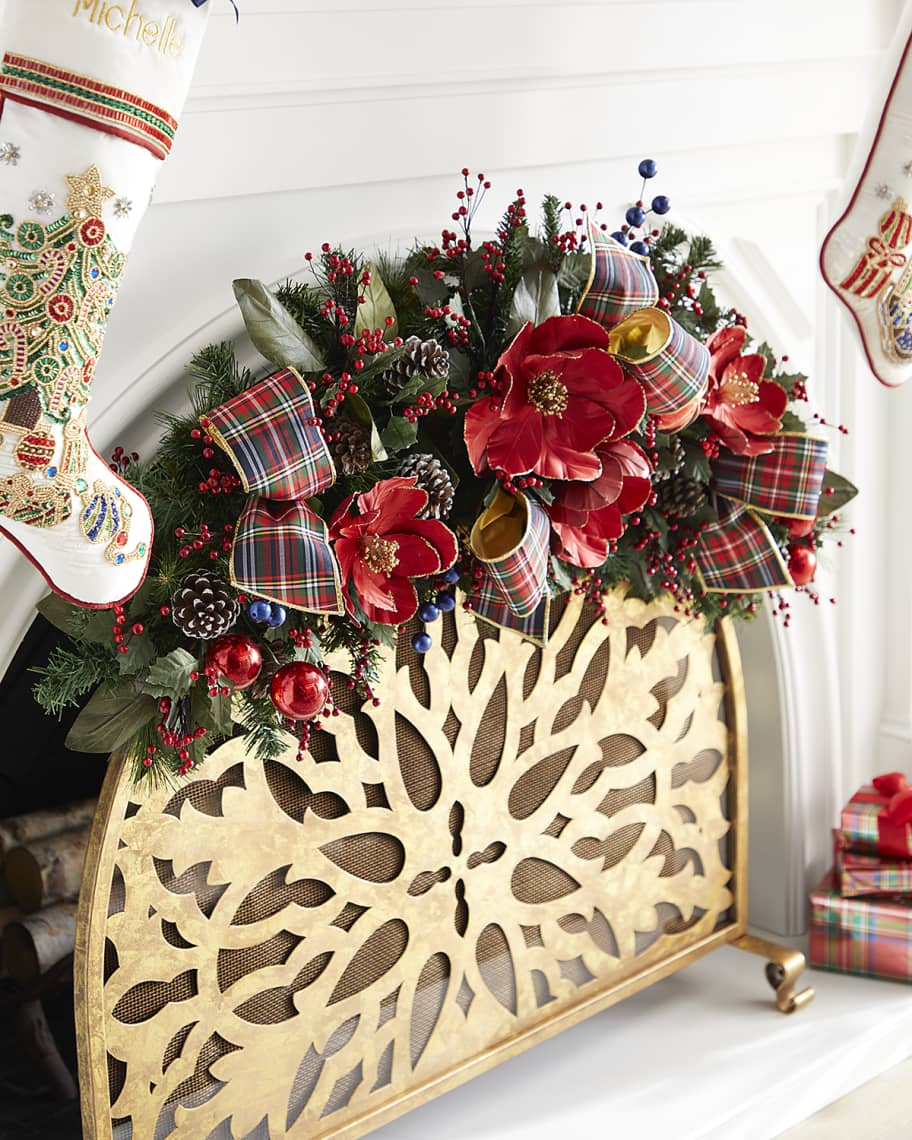 Image 1 of 2: 46" Classic Christmas Mantel Garland 