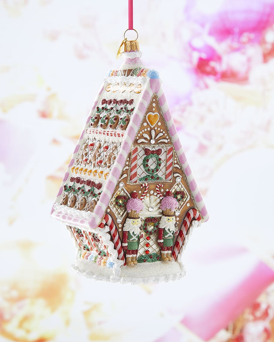 Image 2 of 2: Hansel & Gretel Gingerbread House Christmas Ornament 