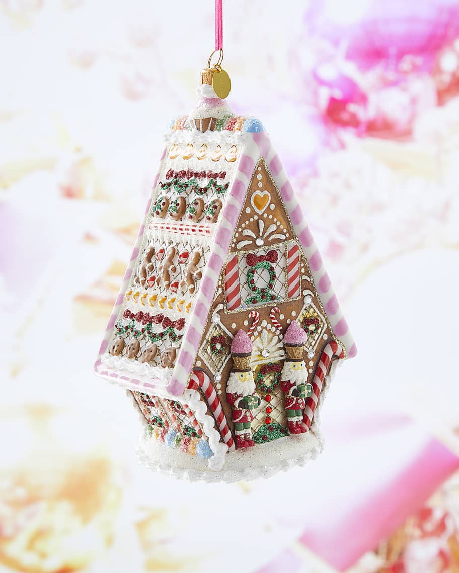 Image 1 of 2: Hansel & Gretel Gingerbread House Christmas Ornament 