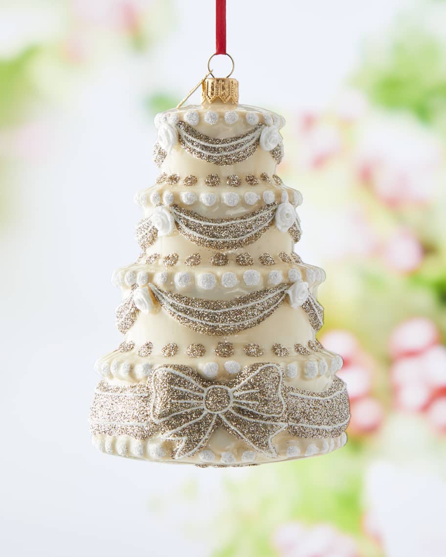 Wedding cake shop christmas ornament