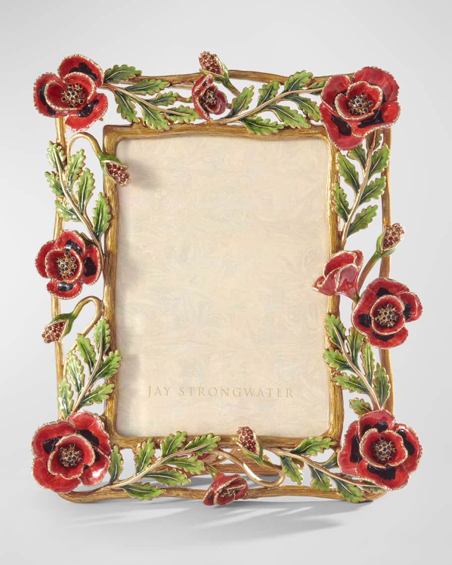 Jay Strongwater Poppy Picture Frame, 5