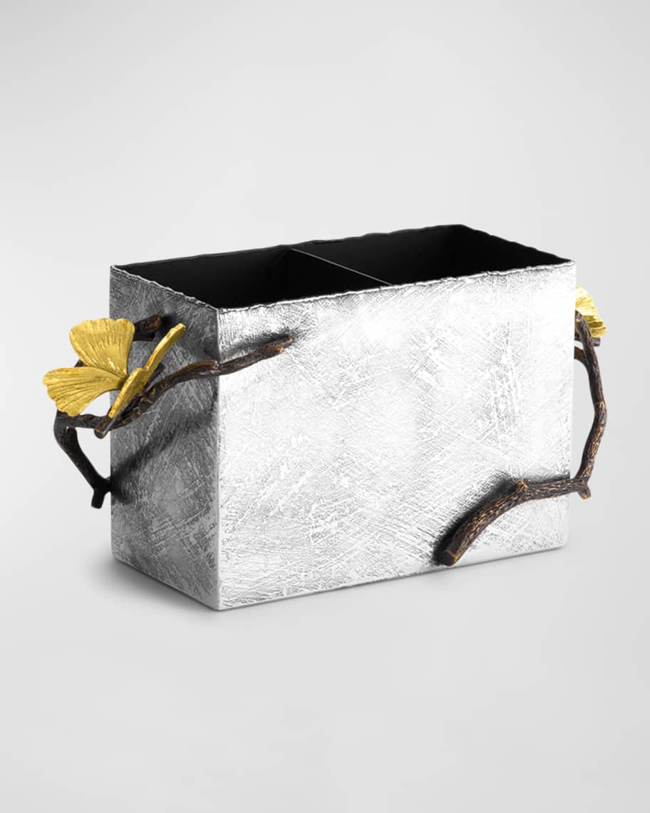 Image 2 of 4: Butterfly Ginkgo Two-Compartment Cutlery Caddy