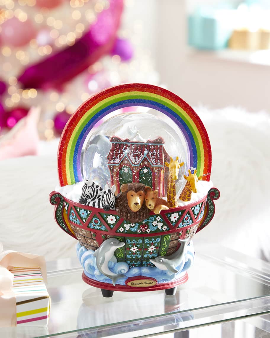 Christopher Radko Noah's Ark Christmas Snow Globe | Horchow, image size:912x1140