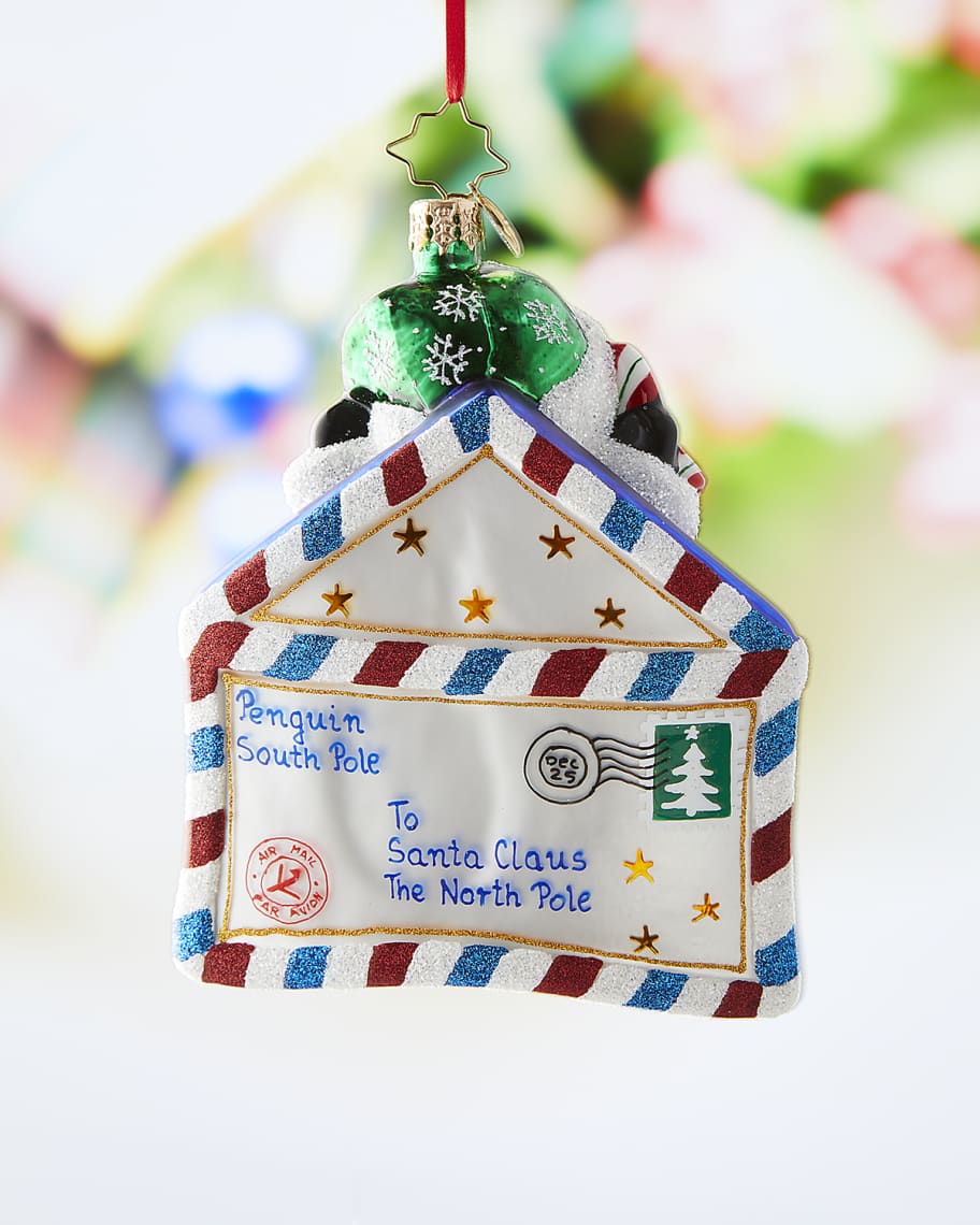 Image 2 of 2: Penguin Delivery Ornament