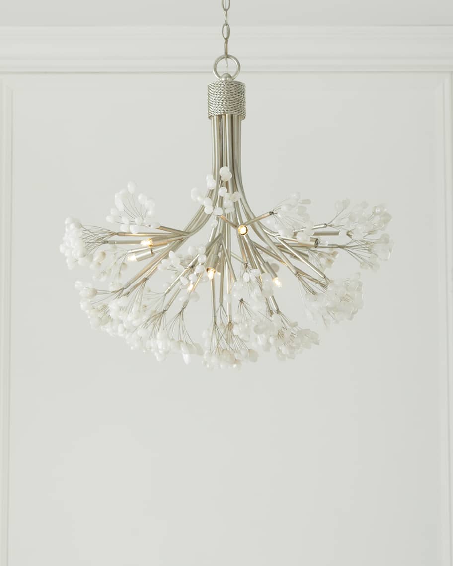 Image 3 of 5: Quartz Crystal 30" 9-Light Chandelier