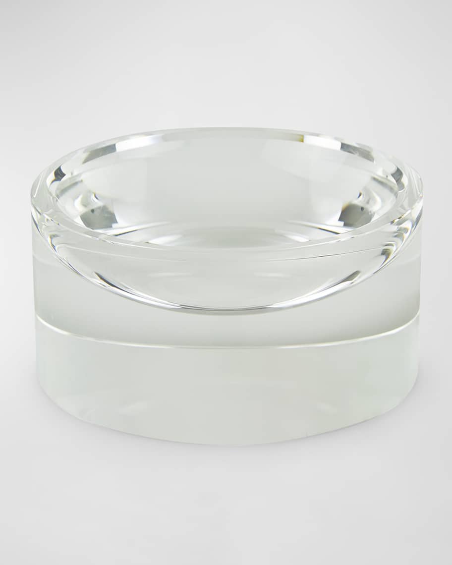 Image 1 of 1: Clear Crystal Bowl Round 8"Diameter