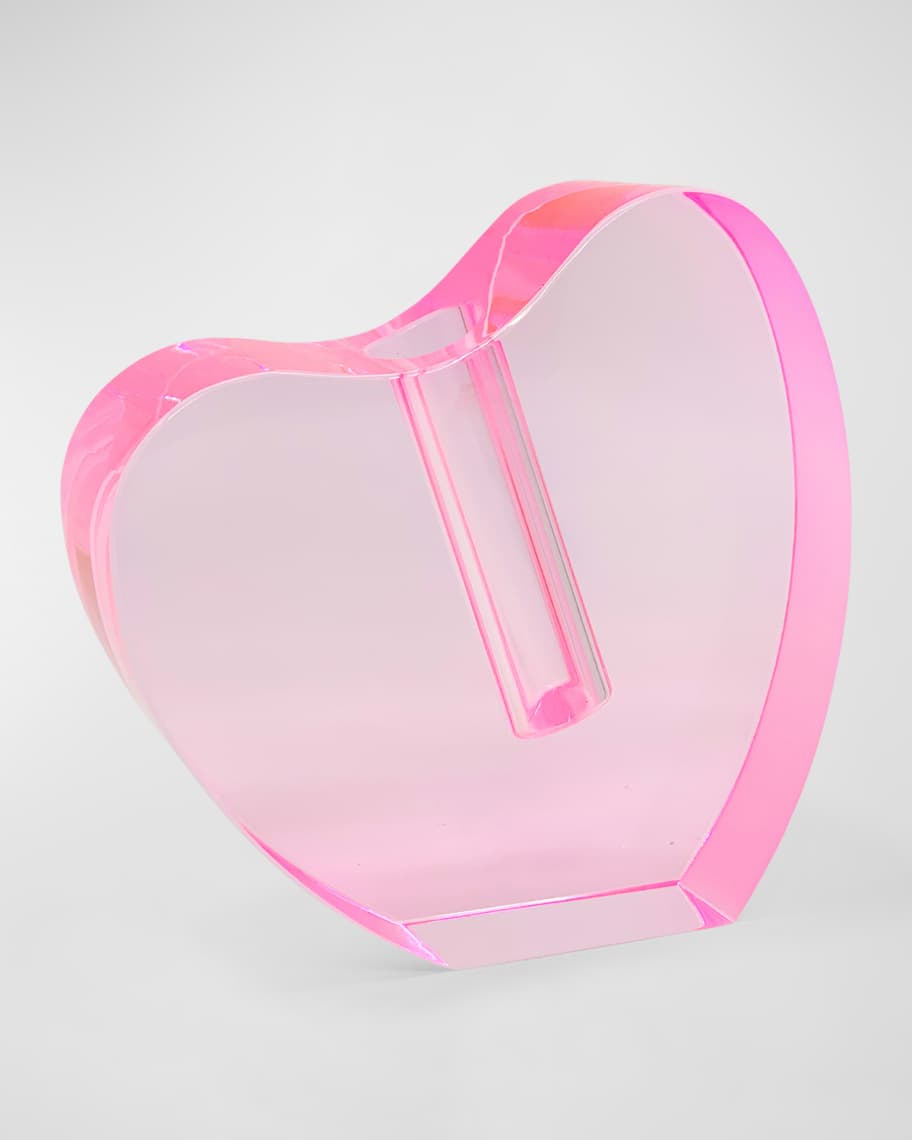 Image 1 of 2: Crystal Heart Vase-  Small
