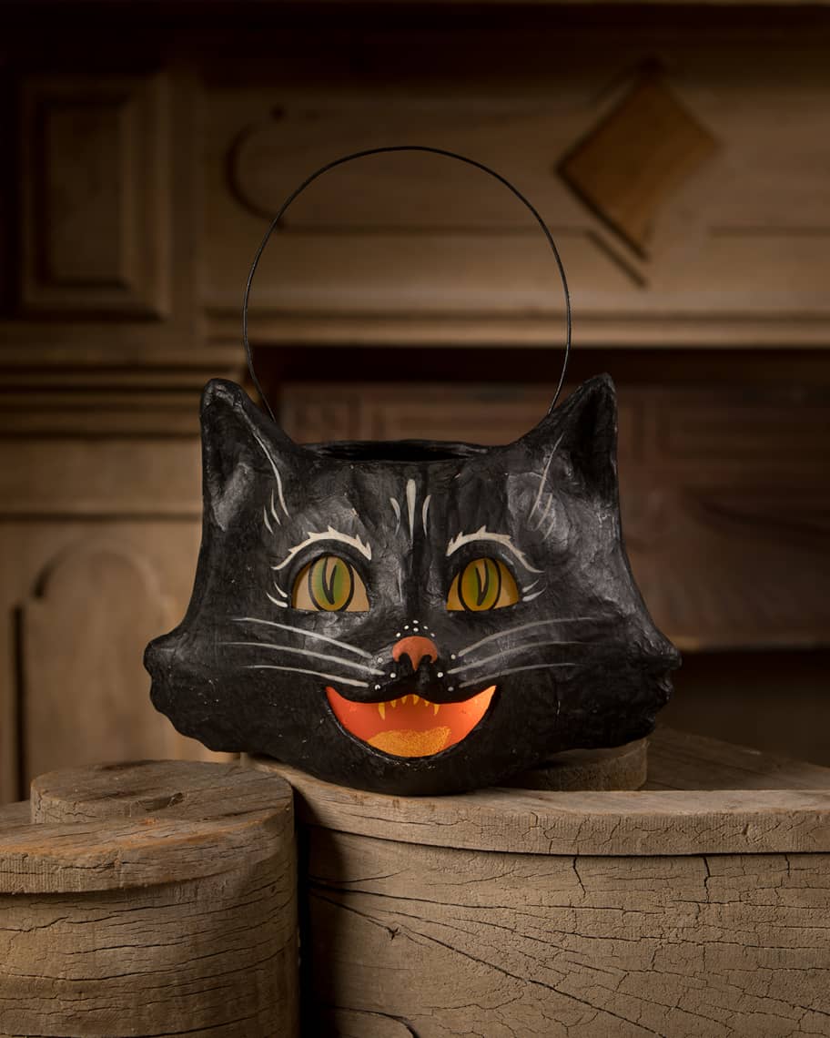 Bethany Lowe Amusing Black Cat Bucket Horchow