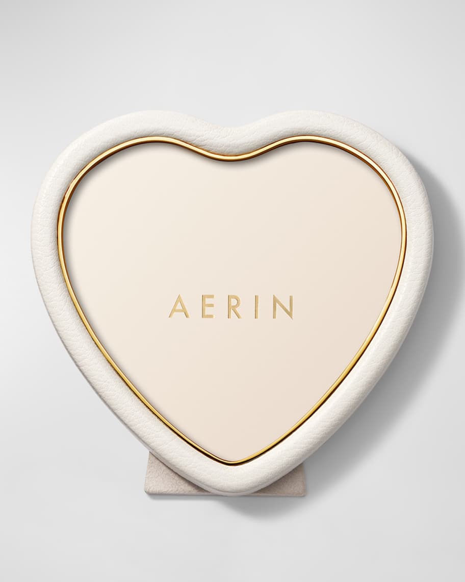 Image 2 of 3: Piero Heart Faux Shagreen Photo Frame, 6"