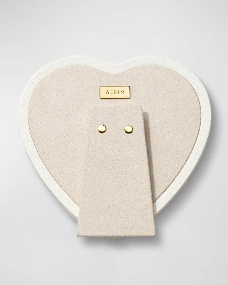 Image 3 of 3: Piero Heart Faux Shagreen Photo Frame, 6"