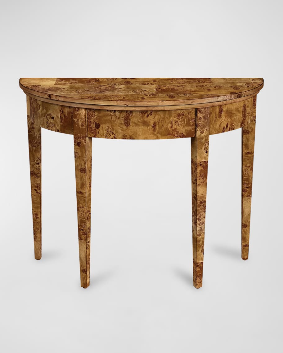 Image 1 of 5: Halina Burlwood Console Table