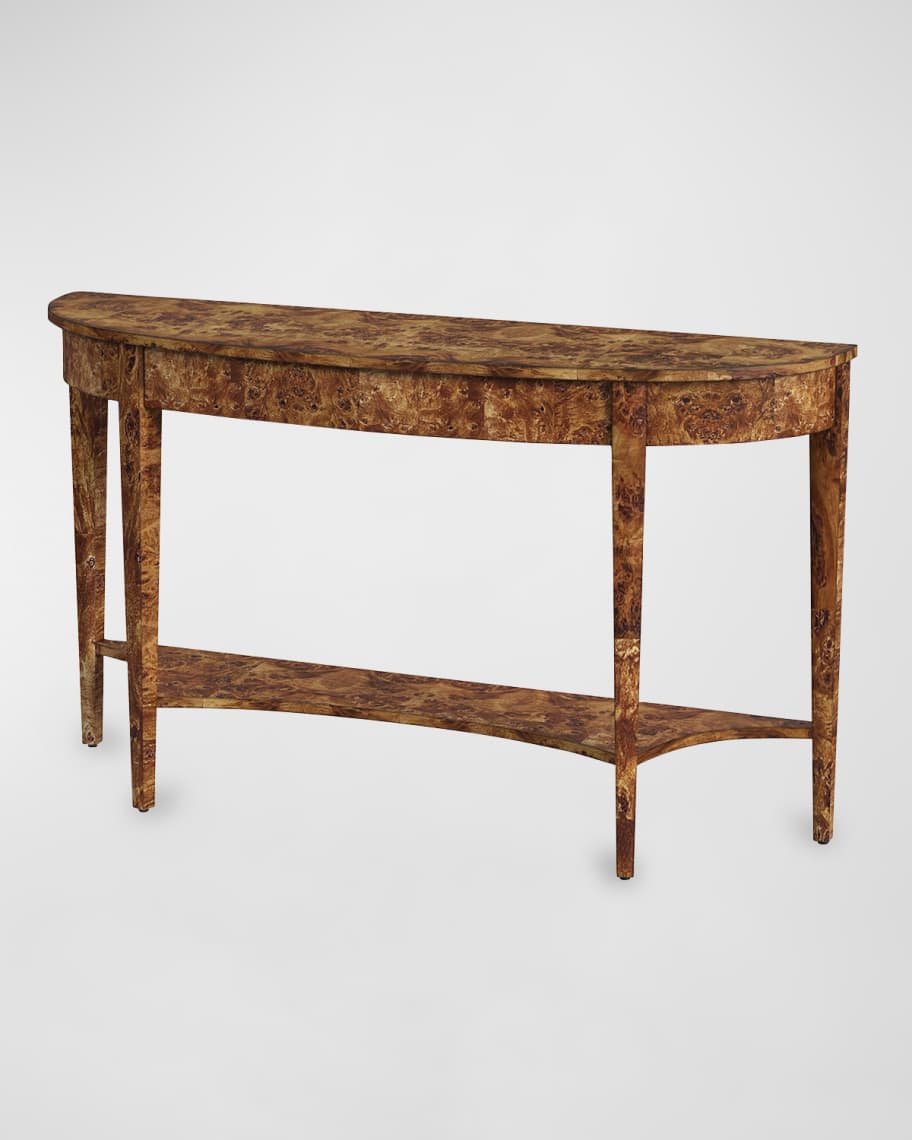 Image 2 of 6: Acacia Burlwood Console Table