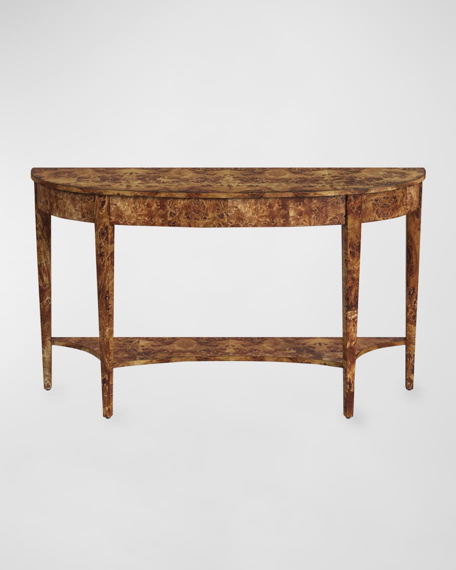 Image 1 of 6: Acacia Burlwood Console Table