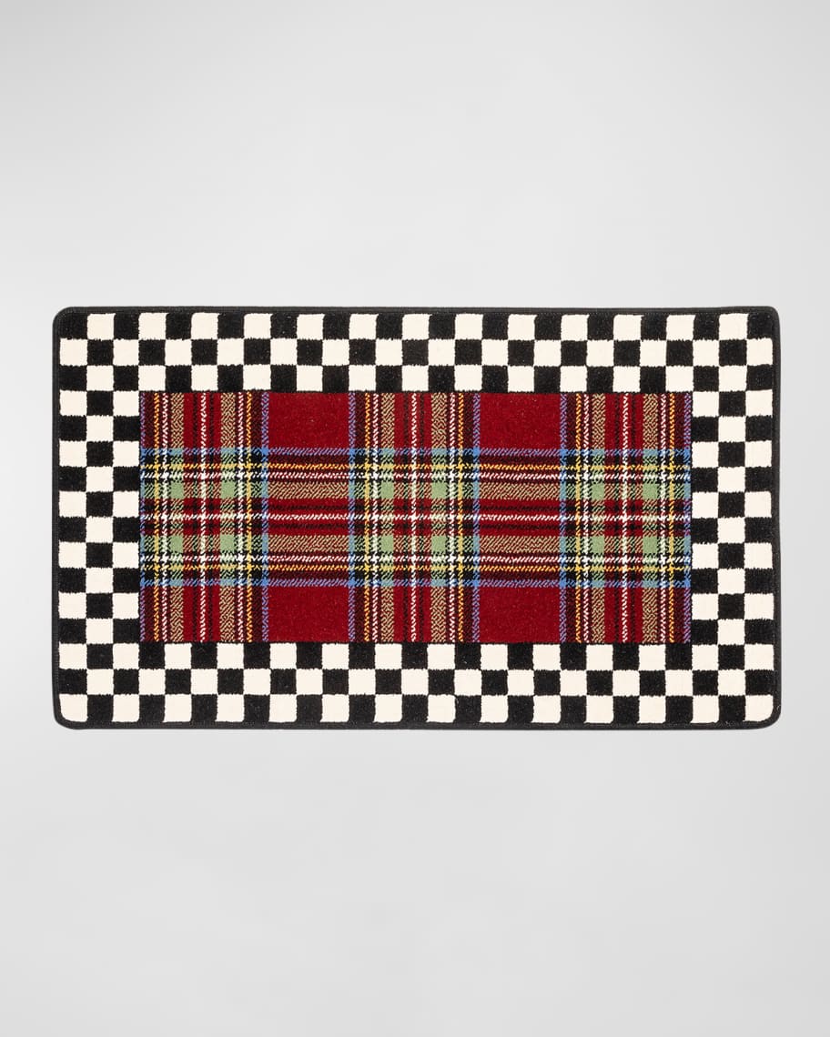 Image 1 of 2: Stewart Tartan Rug, 2' x 4'