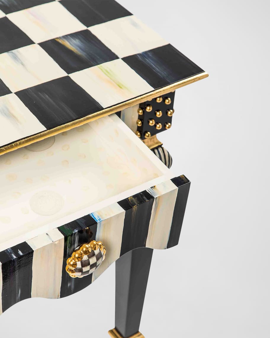 Image 2 of 7: Courtly Check and Stripe Side Table