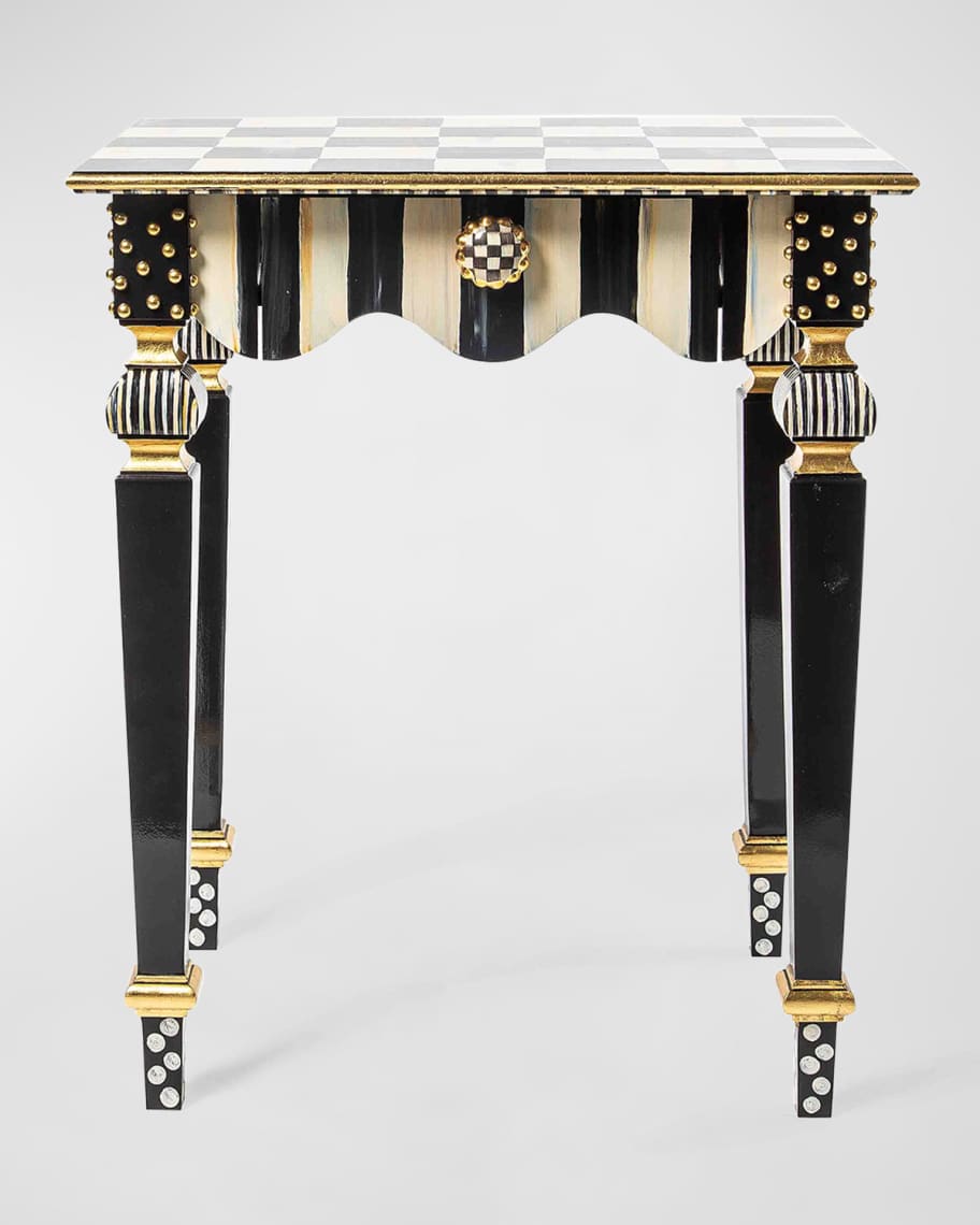 Image 3 of 7: Courtly Check and Stripe Side Table